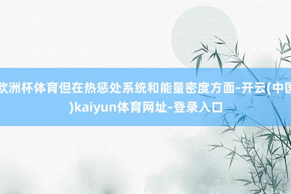 欧洲杯体育但在热惩处系统和能量密度方面-开云(中国)kaiyun体育网址-登录入口