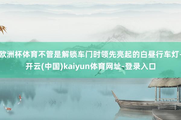 欧洲杯体育不管是解锁车门时领先亮起的白昼行车灯-开云(中国)kaiyun体育网址-登录入口