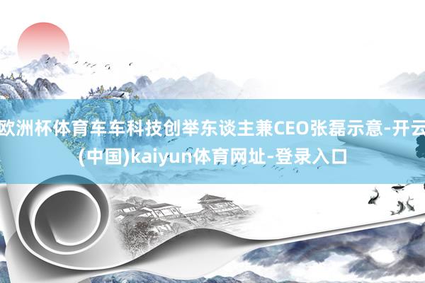 欧洲杯体育车车科技创举东谈主兼CEO张磊示意-开云(中国)kaiyun体育网址-登录入口