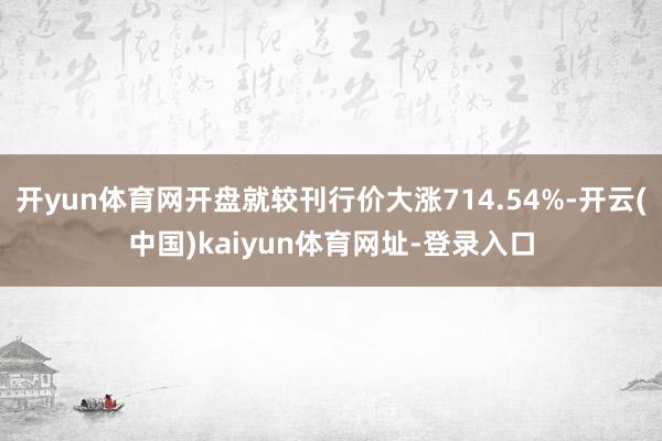 开yun体育网开盘就较刊行价大涨714.54%-开云(中国)kaiyun体育网址-登录入口