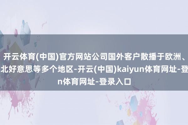 开云体育(中国)官方网站公司国外客户散播于欧洲、亚太、北好意思等多个地区-开云(中国)kaiyun体育网址-登录入口