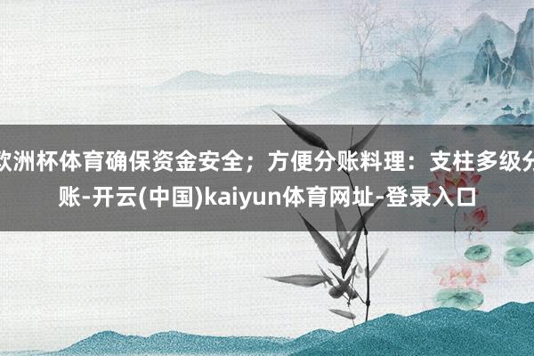 欧洲杯体育确保资金安全；方便分账料理：支柱多级分账-开云(中国)kaiyun体育网址-登录入口