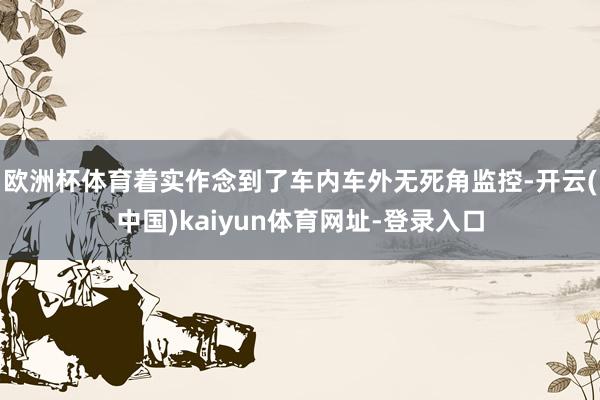 欧洲杯体育着实作念到了车内车外无死角监控-开云(中国)kaiyun体育网址-登录入口
