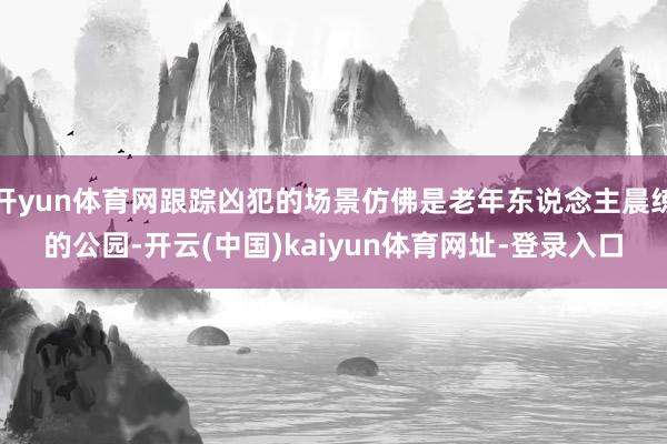 开yun体育网跟踪凶犯的场景仿佛是老年东说念主晨练的公园-开云(中国)kaiyun体育网址-登录入口