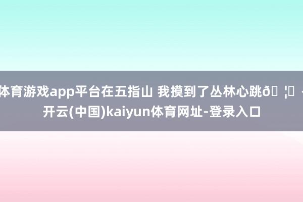 体育游戏app平台在五指山 我摸到了丛林心跳🦌-开云(中国)kaiyun体育网址-登录入口