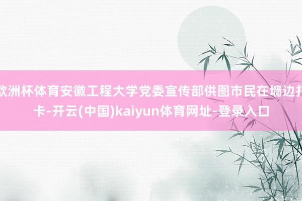 欧洲杯体育安徽工程大学党委宣传部供图市民在墙边打卡-开云(中国)kaiyun体育网址-登录入口