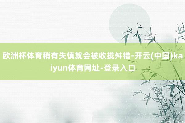 欧洲杯体育稍有失慎就会被收拢舛错-开云(中国)kaiyun体育网址-登录入口