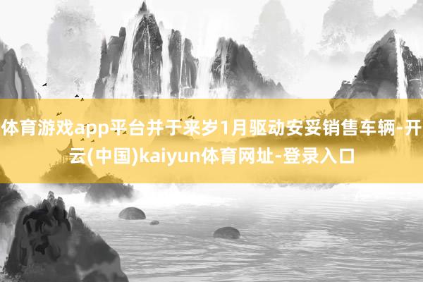 体育游戏app平台并于来岁1月驱动安妥销售车辆-开云(中国)kaiyun体育网址-登录入口