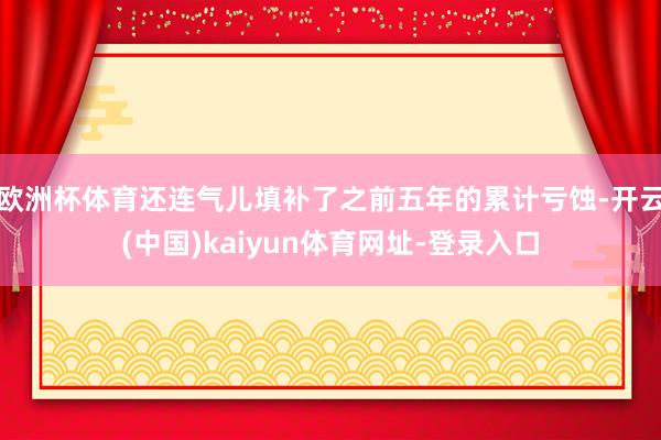欧洲杯体育还连气儿填补了之前五年的累计亏蚀-开云(中国)kaiyun体育网址-登录入口