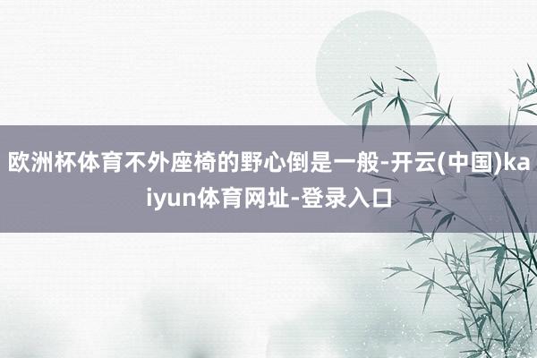 欧洲杯体育不外座椅的野心倒是一般-开云(中国)kaiyun体育网址-登录入口