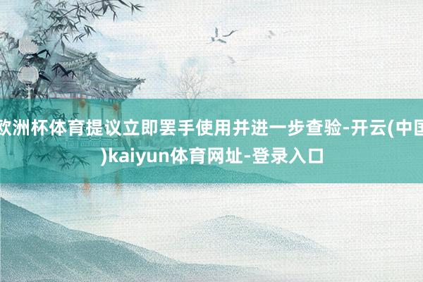 欧洲杯体育提议立即罢手使用并进一步查验-开云(中国)kaiyun体育网址-登录入口