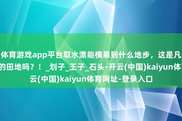体育游戏app平台取水漂能横暴到什么地步，这是凡东谈主粗略企及的田地吗？！_划子_王子_石头-开云(中国)kaiyun体育网址-登录入口