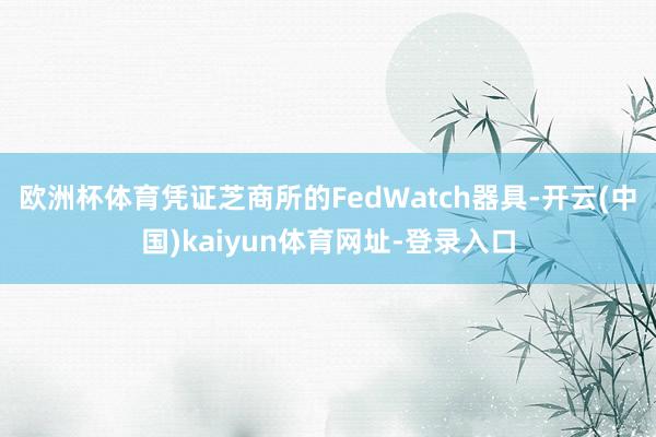 欧洲杯体育凭证芝商所的FedWatch器具-开云(中国)kaiyun体育网址-登录入口