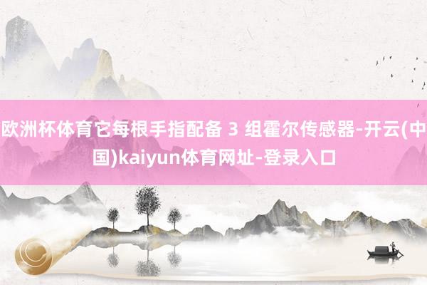 欧洲杯体育它每根手指配备 3 组霍尔传感器-开云(中国)kaiyun体育网址-登录入口