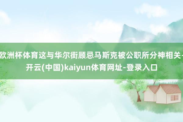 欧洲杯体育这与华尔街顾忌马斯克被公职所分神相关-开云(中国)kaiyun体育网址-登录入口
