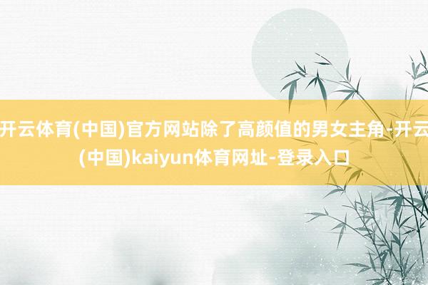开云体育(中国)官方网站除了高颜值的男女主角-开云(中国)kaiyun体育网址-登录入口